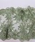 Sage Floral Embroidered Lace Table Runner by the Yard, 14" Wide Sequin Mesh Lace Trim with Scalloped Edges